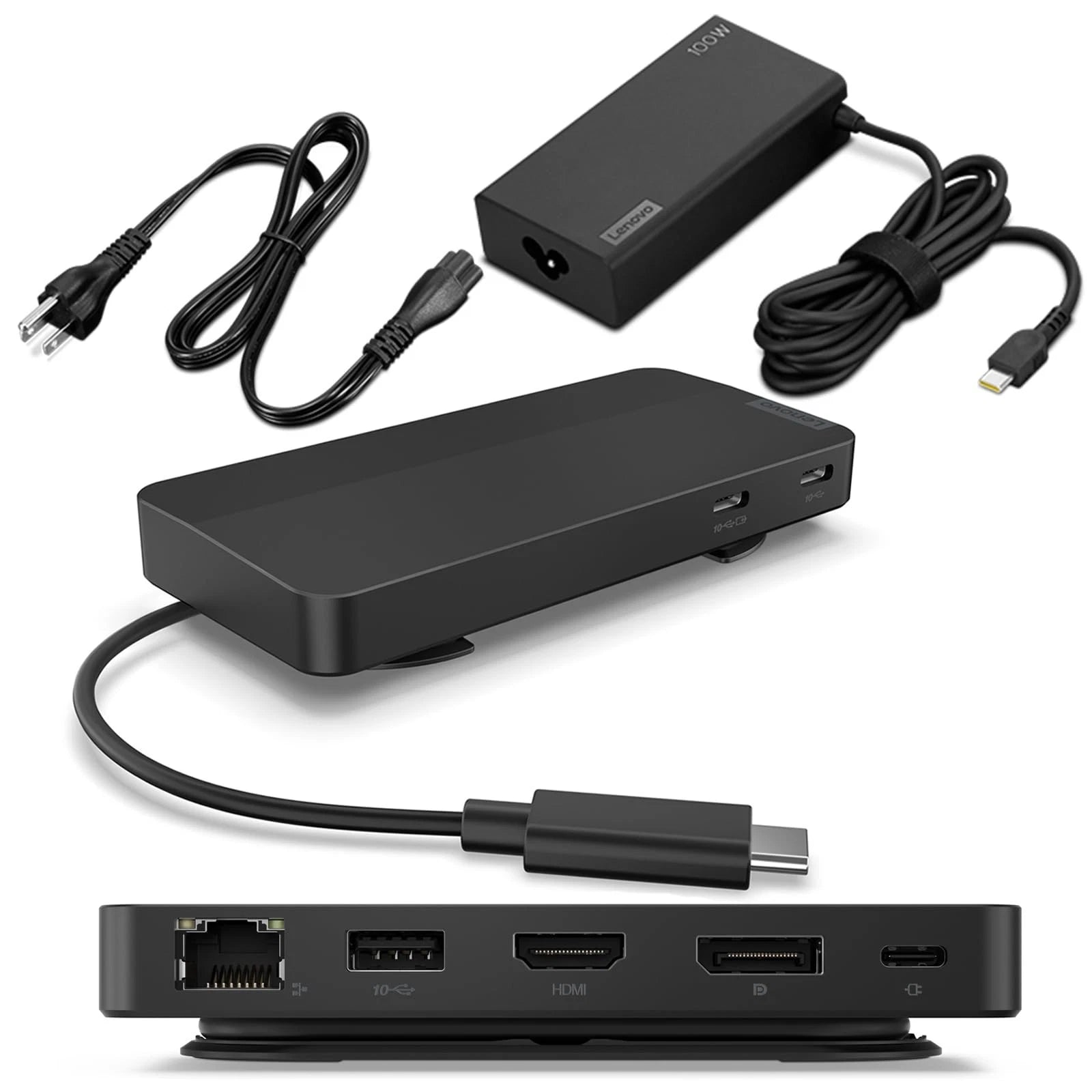 Lenovo USB-C Dual Display Travel Dock (with Adapter)